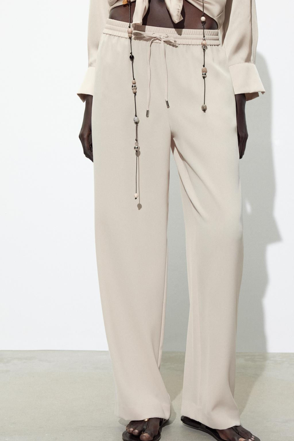 FLOWING PYJAMA-STYLE TROUSERS - Zara фото 11