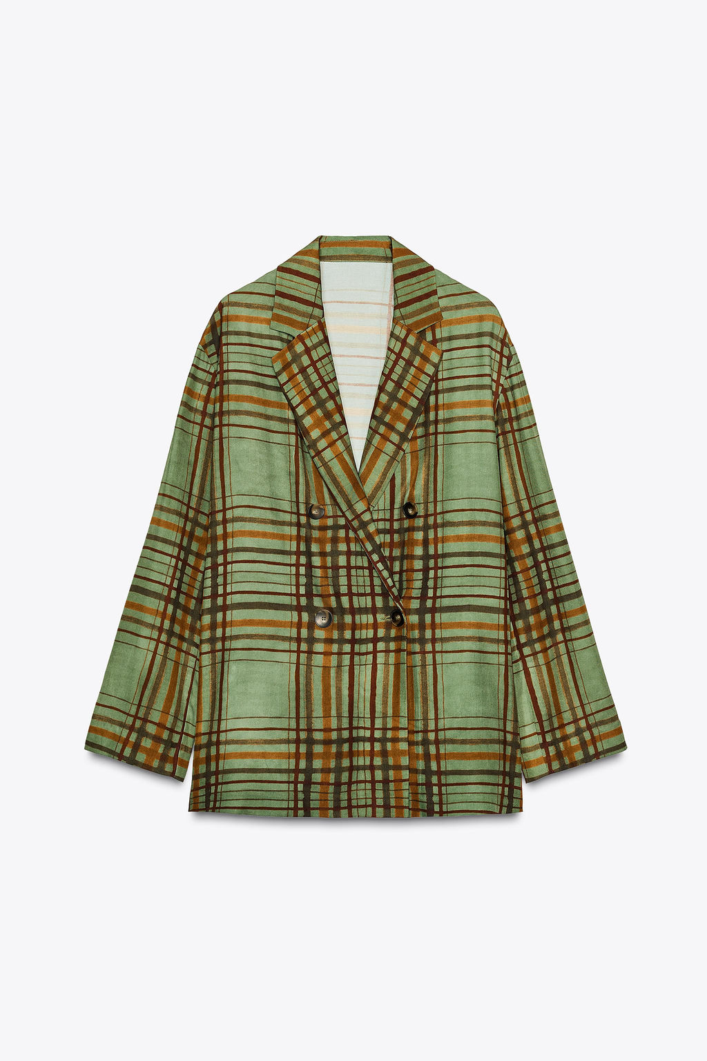 ZW COLLECTION FLOWY CHECK BLAZER - Zara фото 8