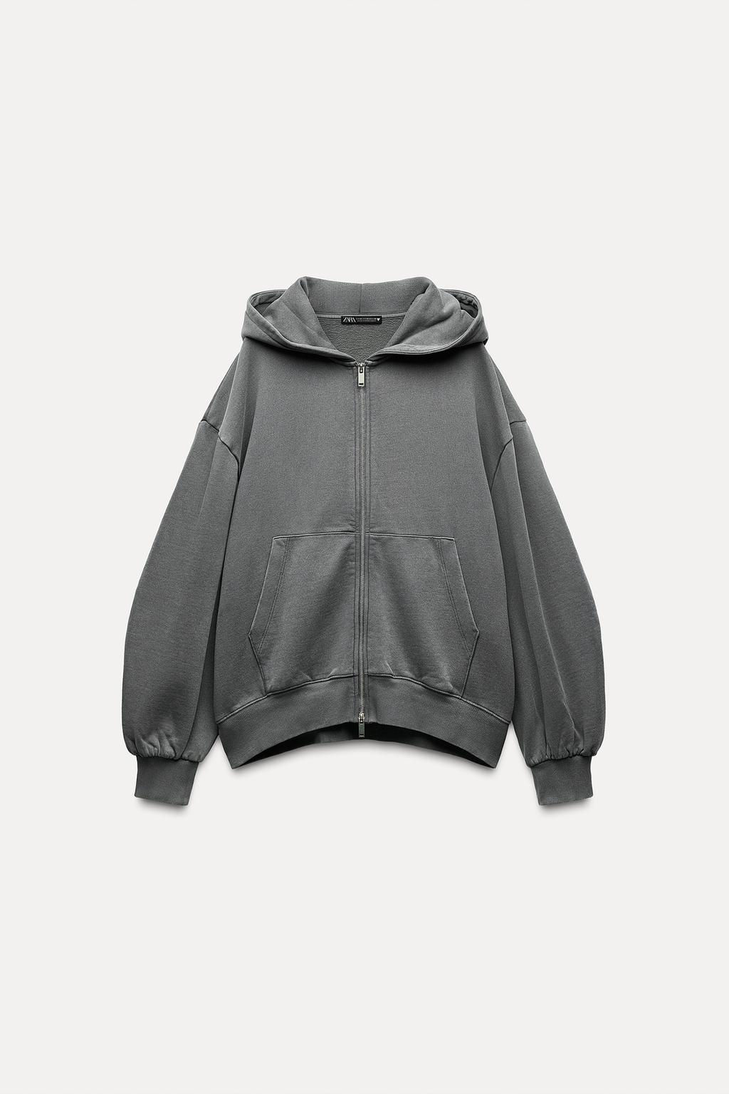 OVERSIZE ZIP-UP HOODIE - Zara фото 7