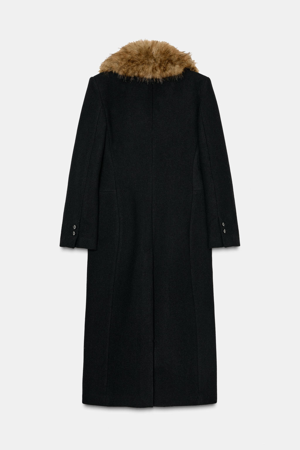 WOOL COAT WITH FAUX FUR COLLAR ZW COLLECTION - Zara фото 7