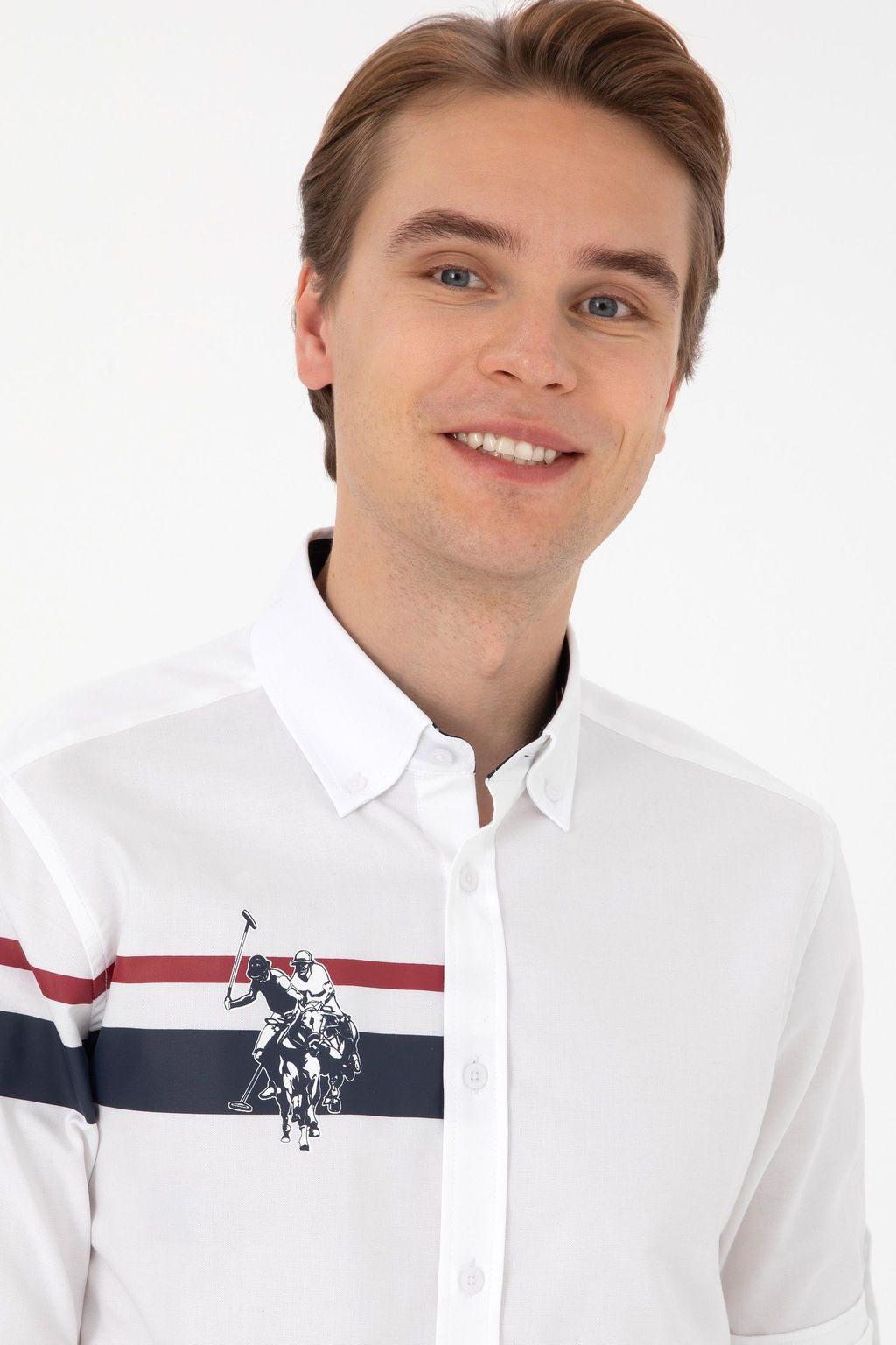 Erkek Beyaz Uzun Kollu G_mlek - U.s. polo assn фото 2