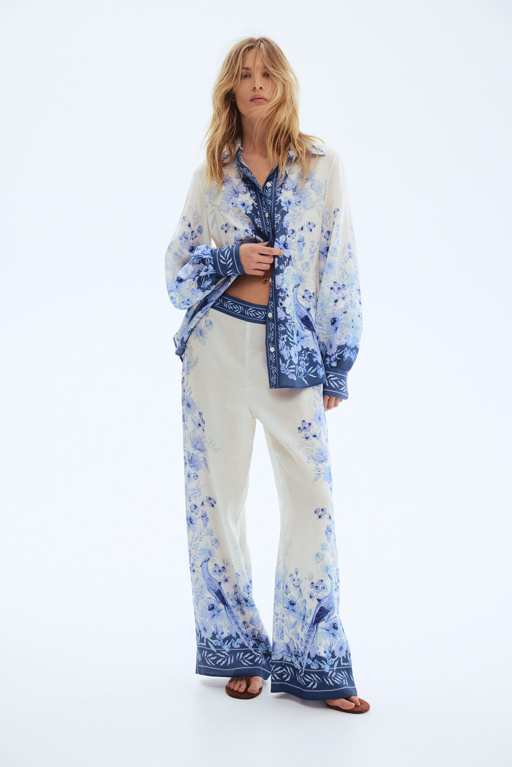 Pantal?n estampado en lyocell - H&m фото 3