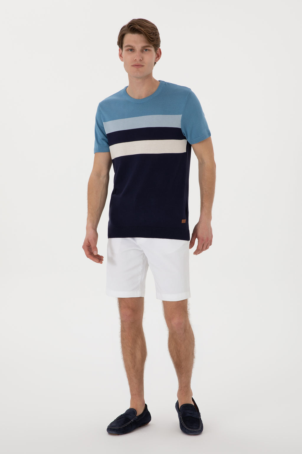Erkek Slim Fit Bisiklet Yaka Lacivert Ti__rt Sepette S_rpriz _ndirim - U.s. polo assn фото 11