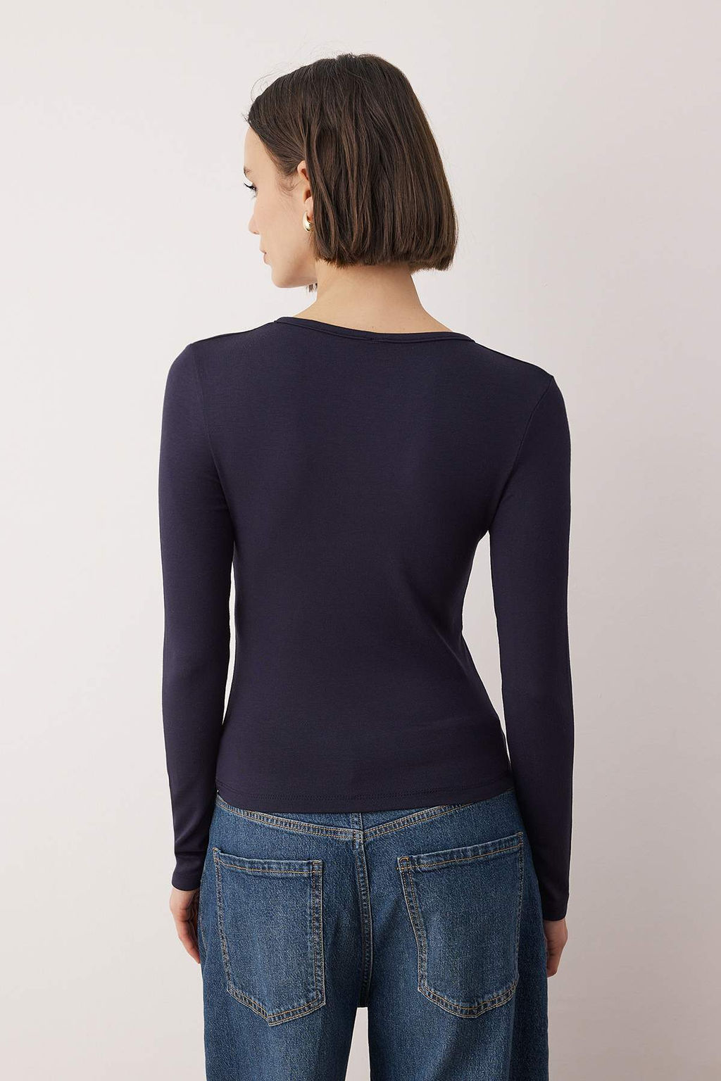 Ekru Fitted/Vucuda Oturan Bisiklet Yaka Dugmeli Orme Bluz TWOAW26BZ00140 - Trendyolmilla фото 8