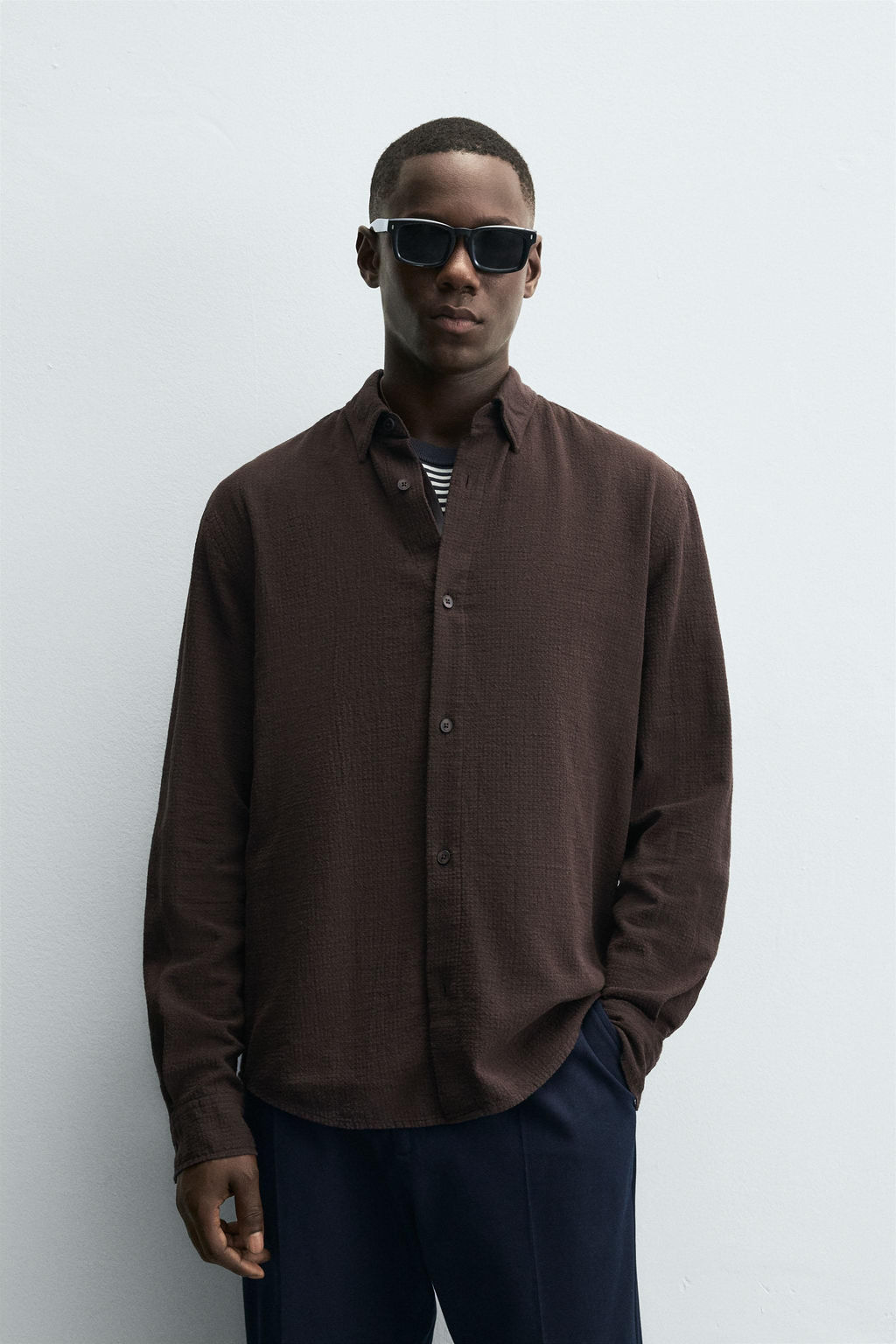TEXTURED CHECK SHIRT - Zara фото 2