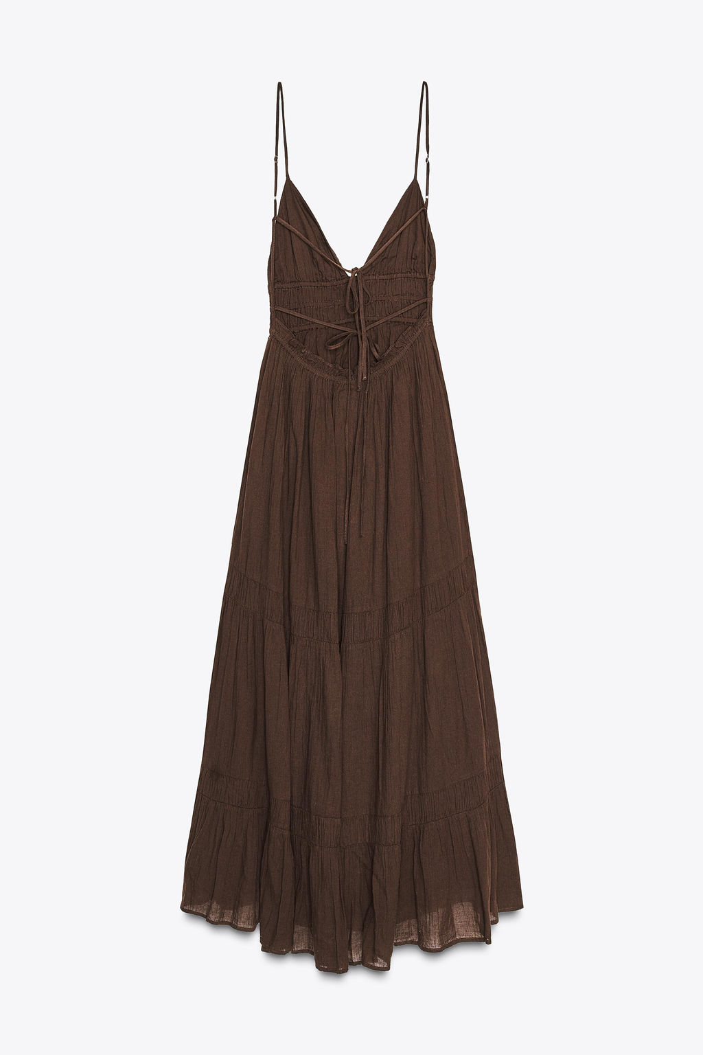 GAUZE MIDI DRESS - Zara фото 8