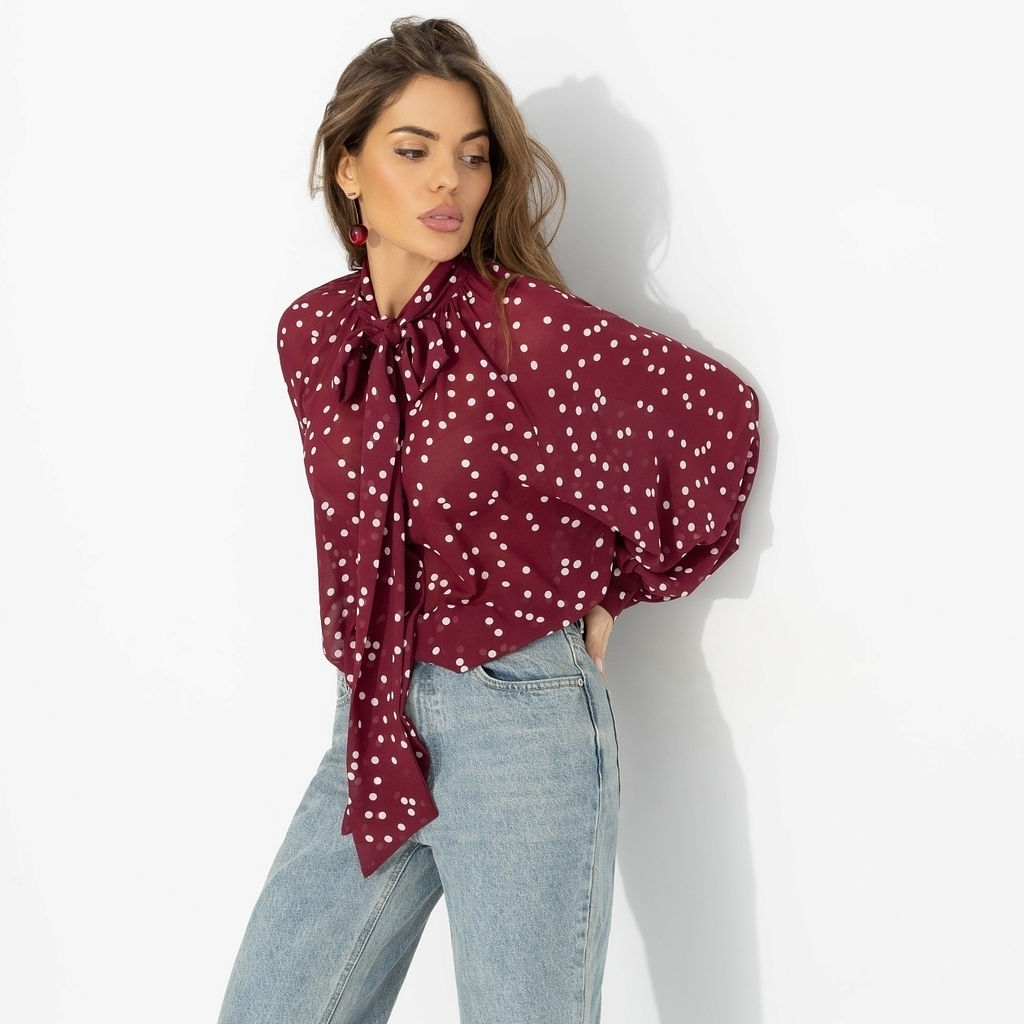 Блуза для счастья в любви, Привлекаю удачу (бордо) - Charutti фото 6