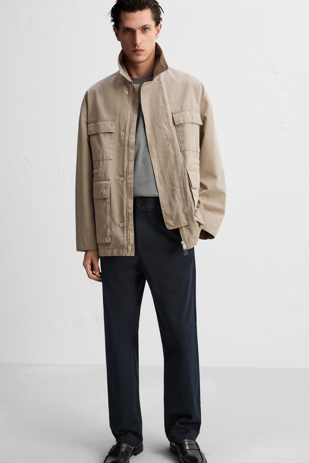 PLEATED CHINO TROUSERS - Zara фото 5