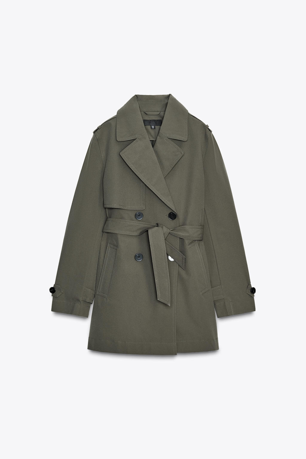DOUBLE-BREASTED WATER REPELLENT WINDPROOF TRENCH COAT - Zara фото 9