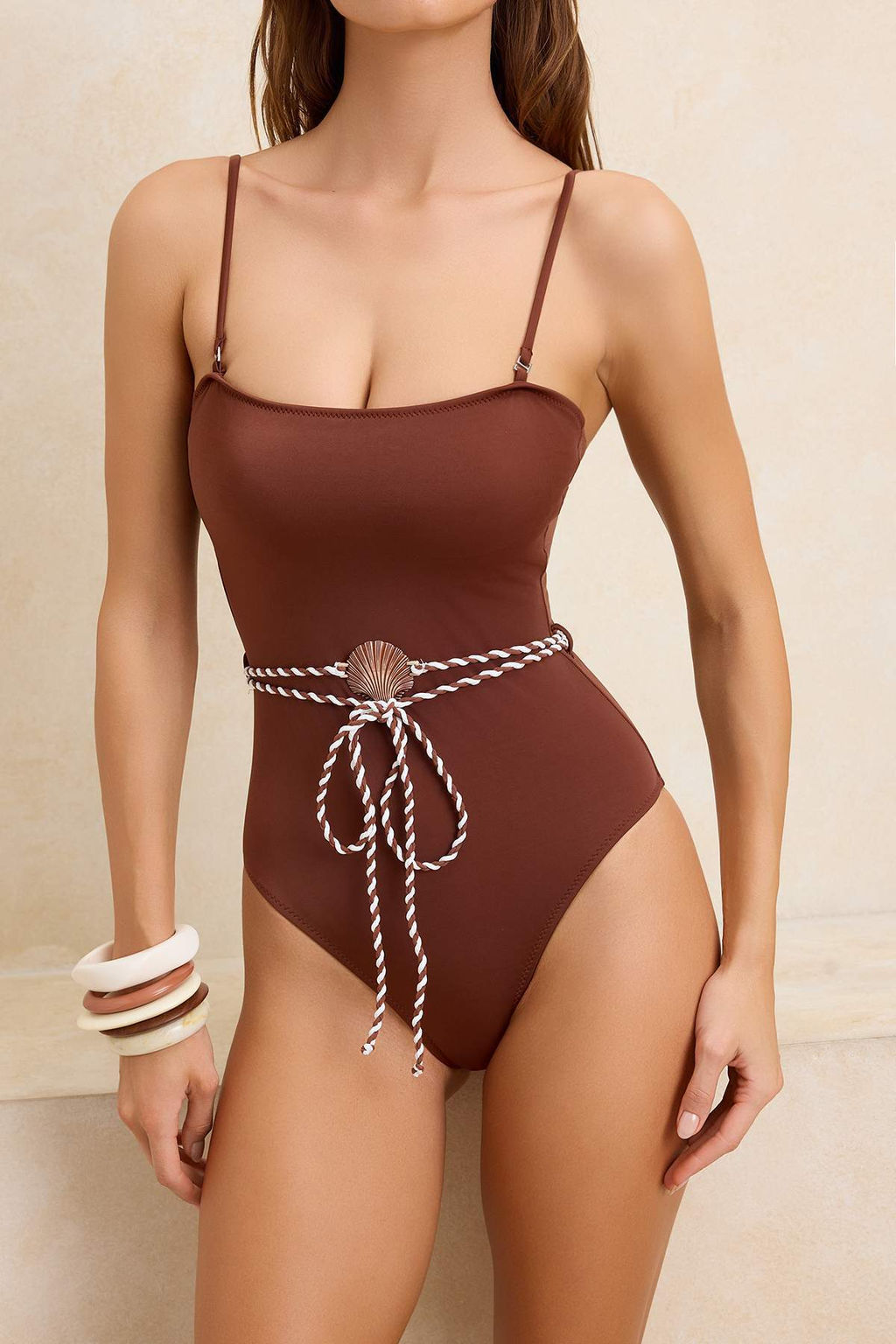 Kahverengi Aksesuarl? Straplez Kapl? Regular Mayo TBESS26MA00031 - Trendyolmilla фото 6