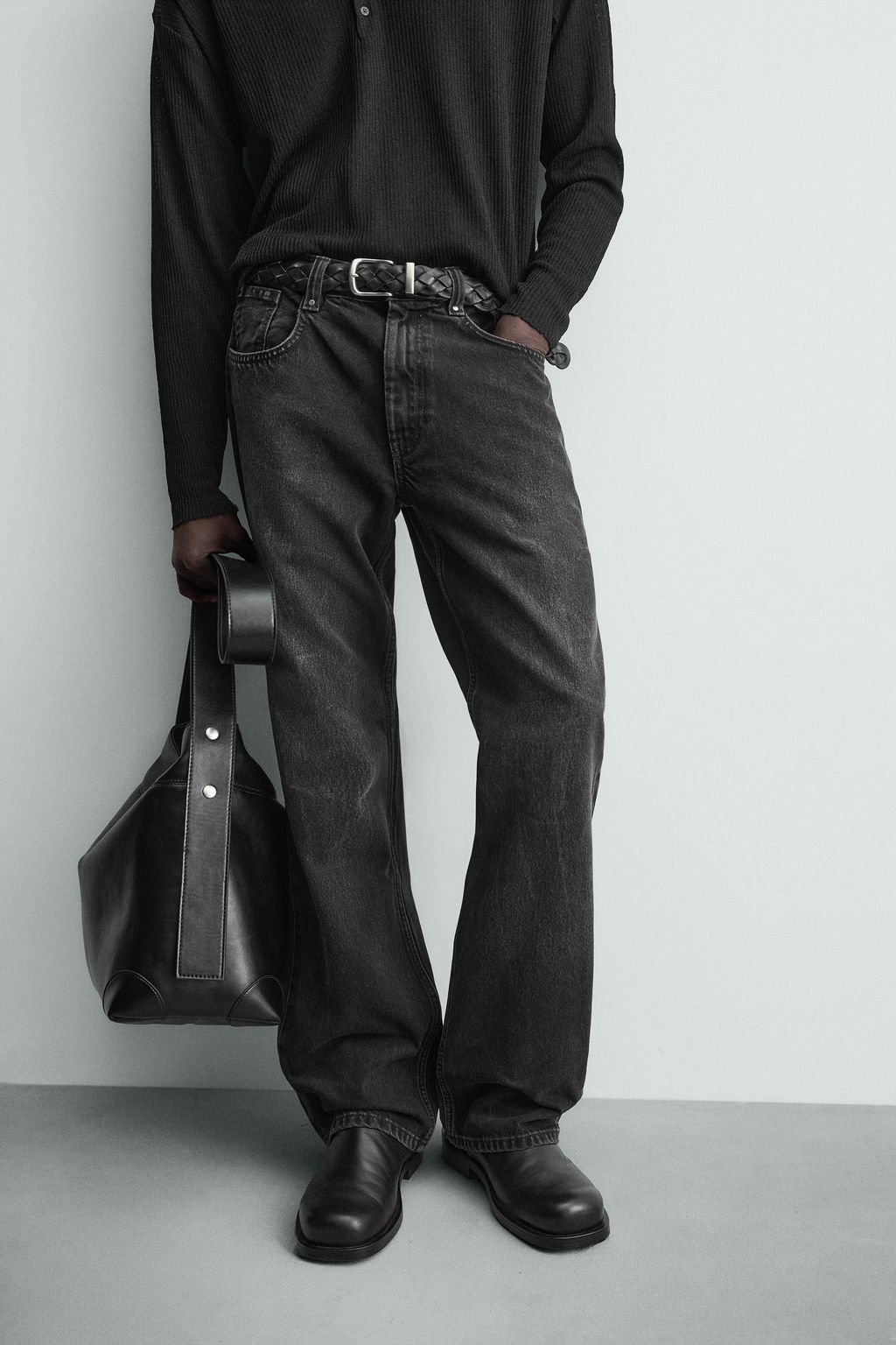 STRAIGHT-LEG JEANS WITH STUDS - Zara фото 5