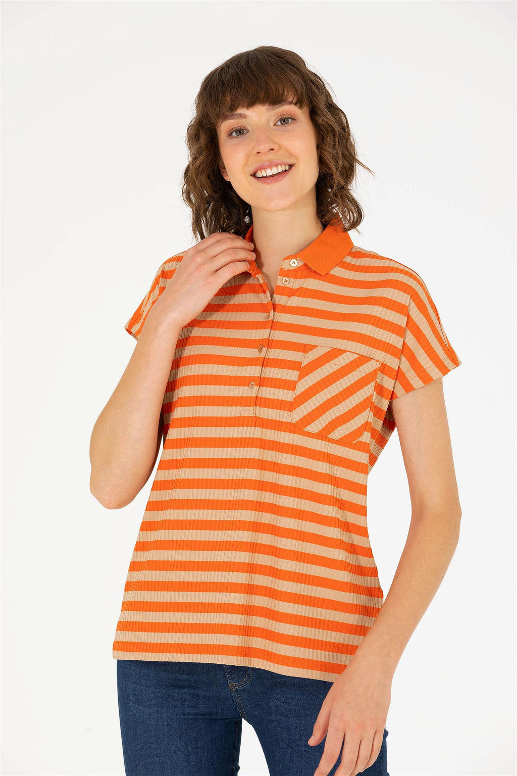 U. S. Polo Assn Женская футболка с воротником-поло Brick - U.s. polo assn фото 10