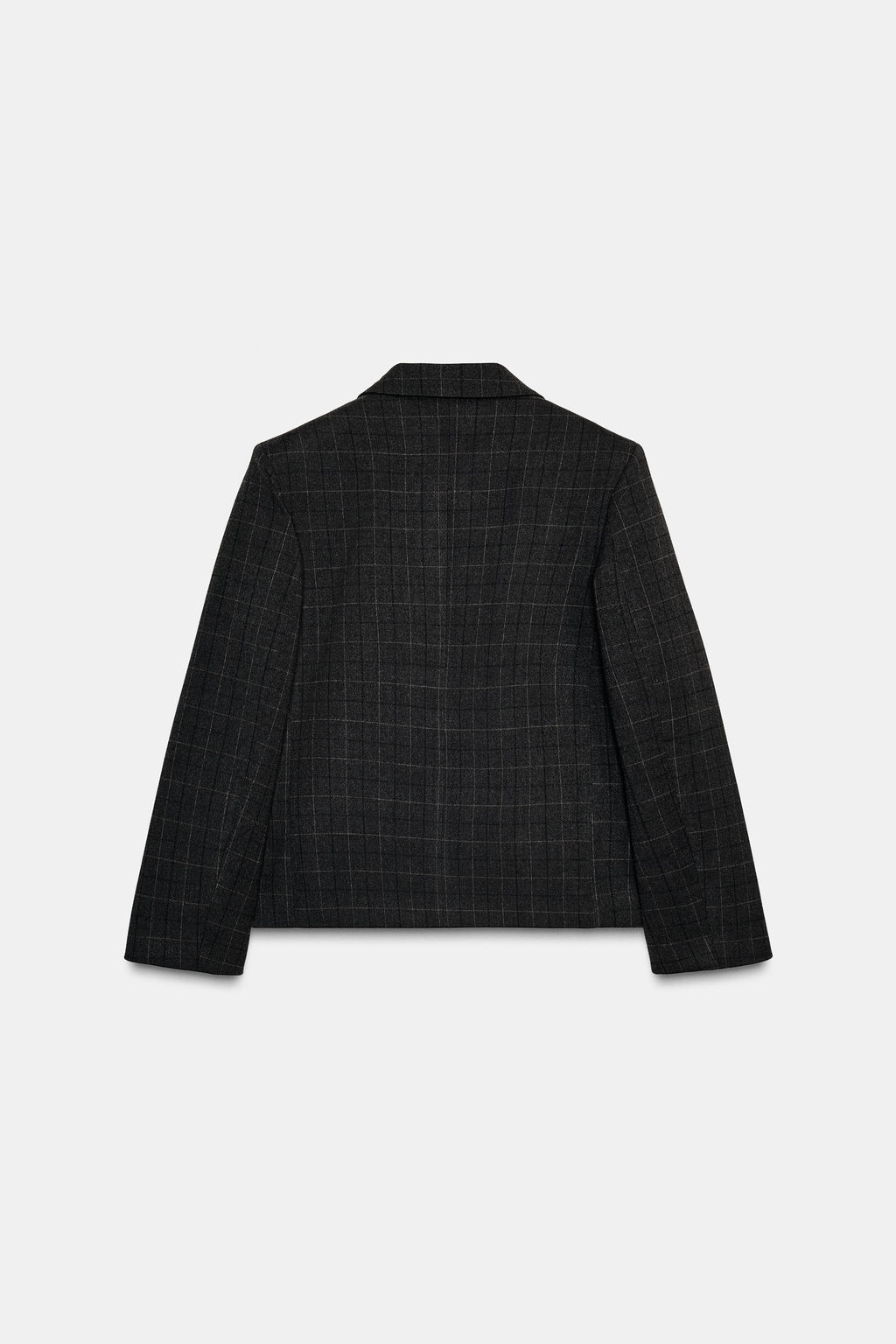 OVERSIZE CROPPED CHECK BLAZER - Zara фото 7