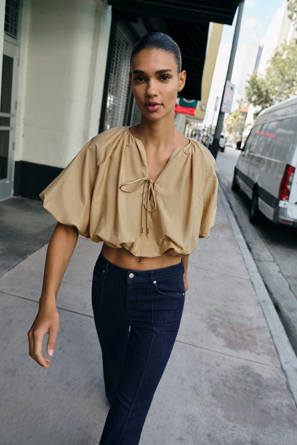 POPLIN BALLOON TOP - Zara фото 2