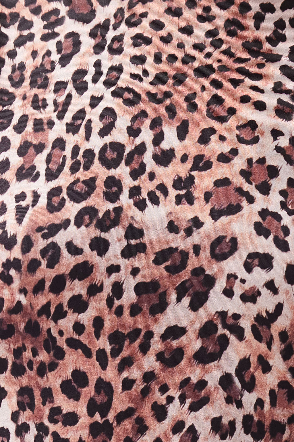 Ac?k Kahverengi Leopar Desenli Halter Yaka Esnek Alttan C?tc?tl? Orme Body TWOSS20BD0044