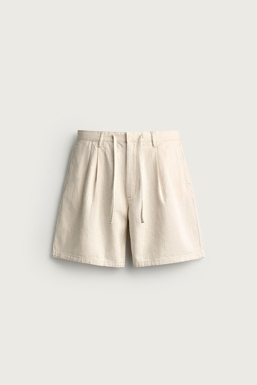 BERMUDA WIDE FIT RAYAS PLIEGUES / Crudo - Zara фото 6