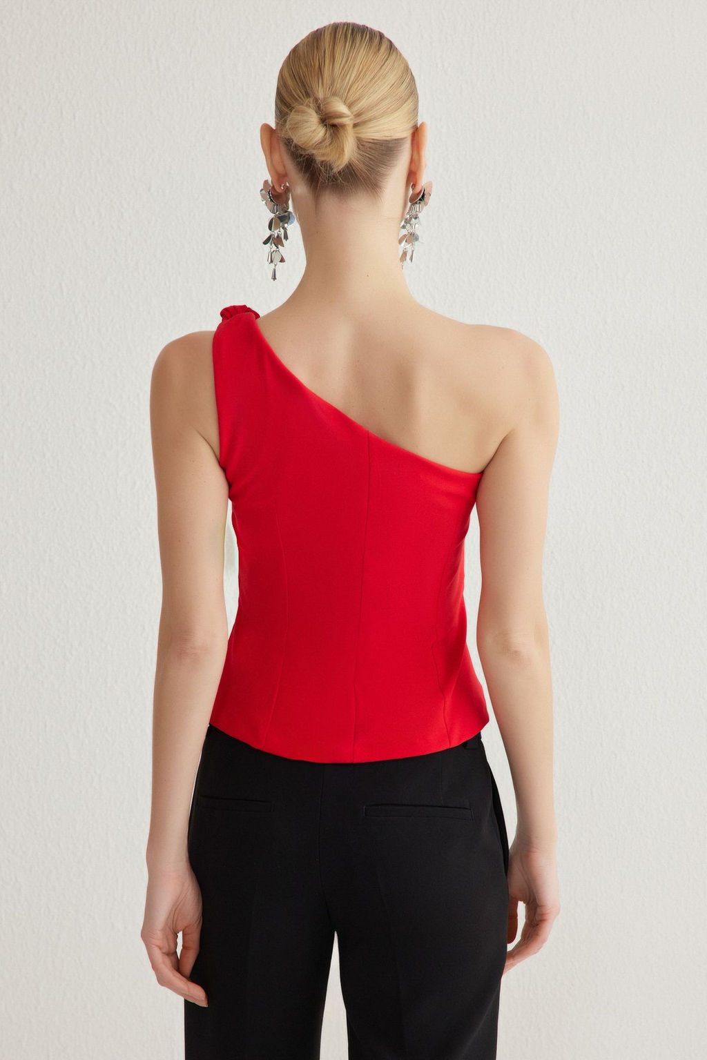 Beyaz Kol Dugum Detayl? Dokuma Bluz TPRSS25BZ00021 - Trendyolmilla фото 12