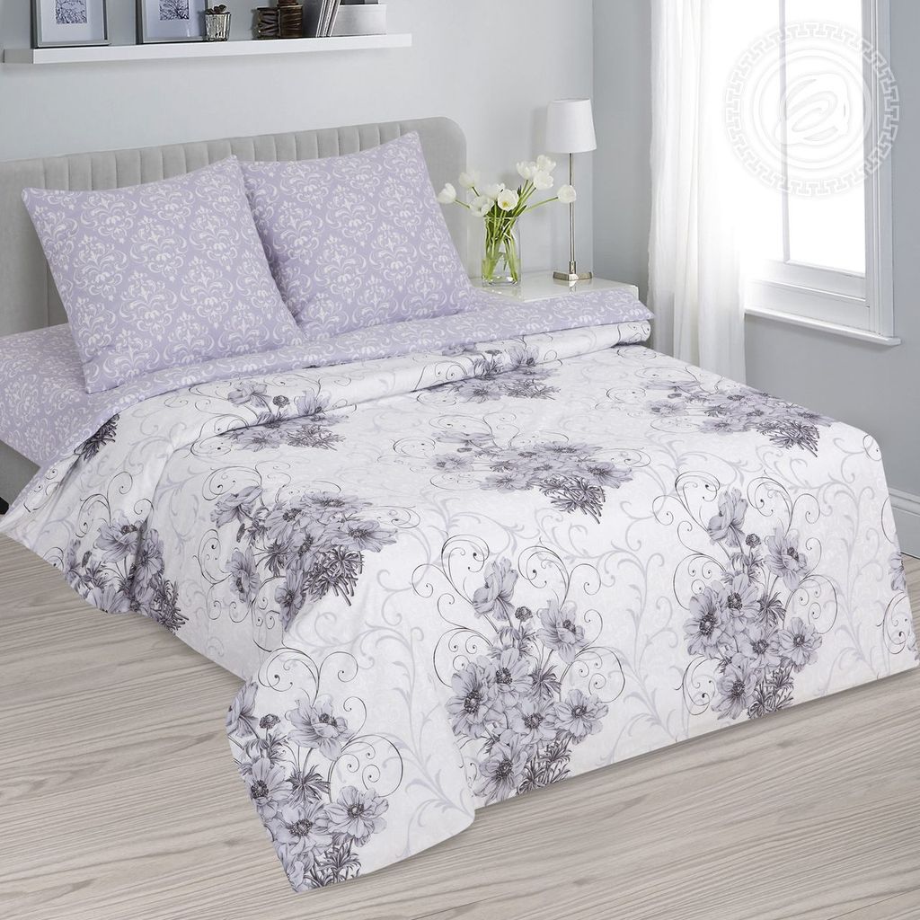 Постельное белье Лунная соната с простынью на резинке (поплин DE LUXE) 1,5 сп./Пододеяльник: 1 шт. - 215*145; Простыня на резинке: 1 шт. - 200*140; Наволочка: 2 шт. - 70*70; DE LUXE с простынью на резинке