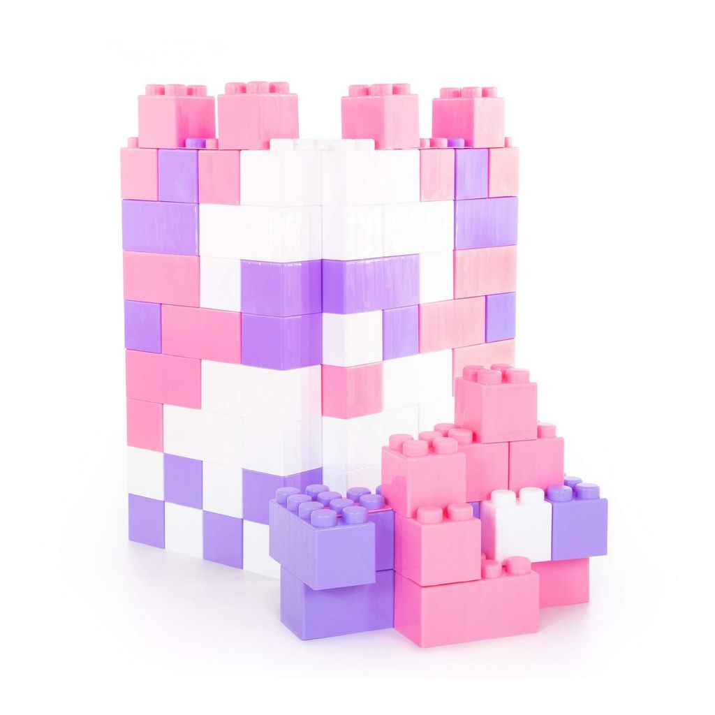 Конструктор строительный XXL, 72 элемента (v2) + соединитель (72 элемента) - Полесье фото 4