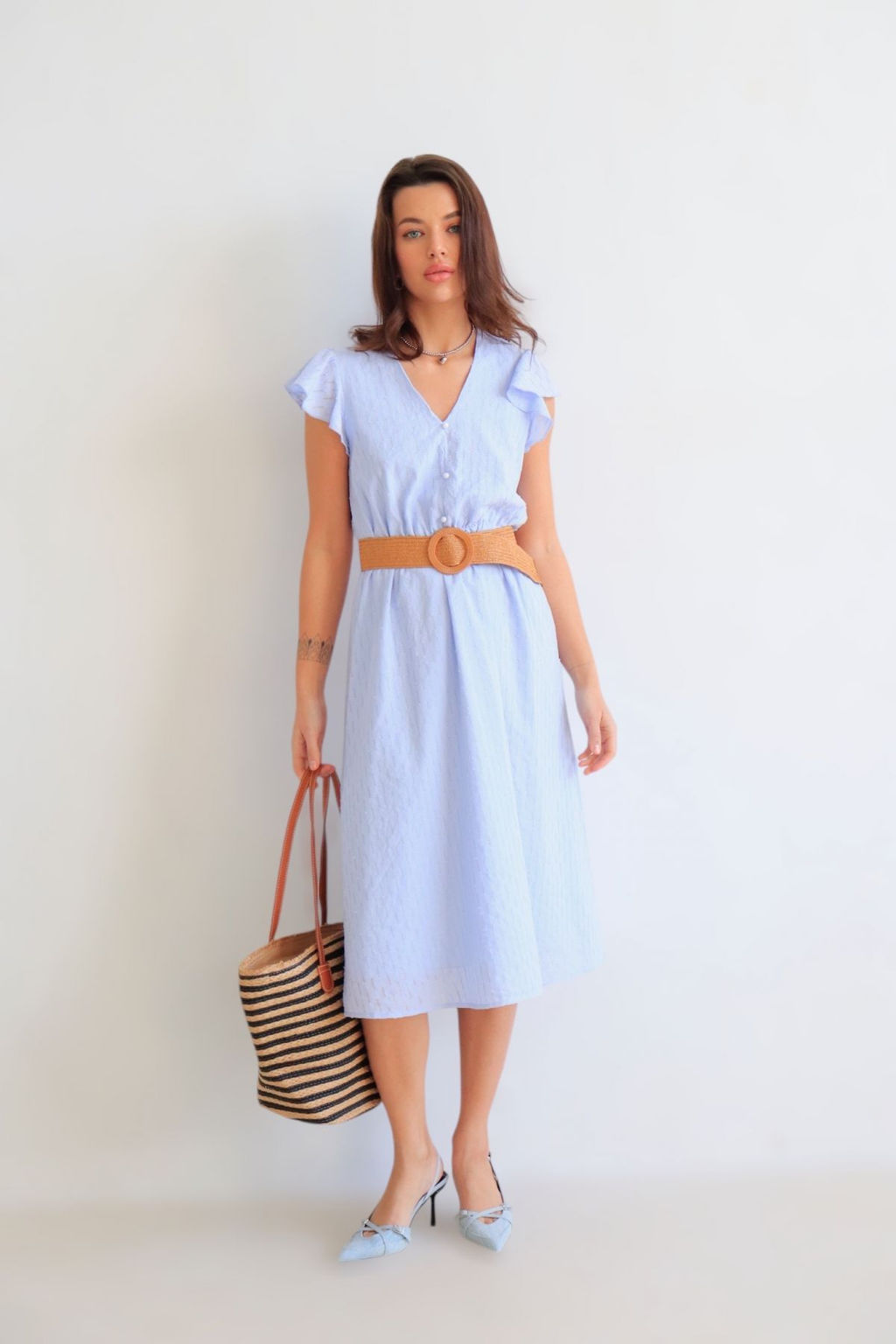 Martichelli Платье нежно-голубое  фото 7