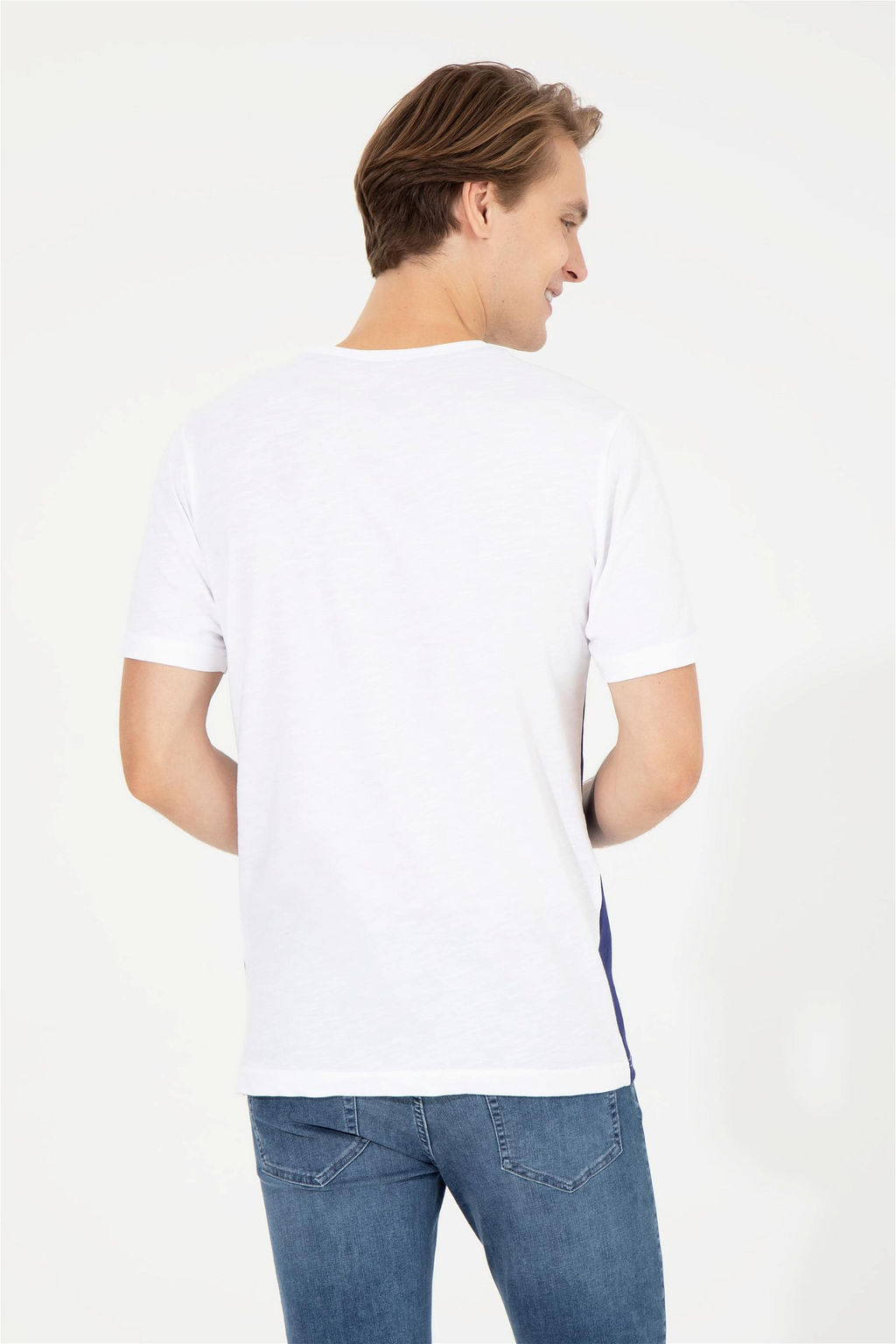 U. S. Polo Assn Мужская синяя футболка с круглым вырезом - U.s. polo assn фото 11