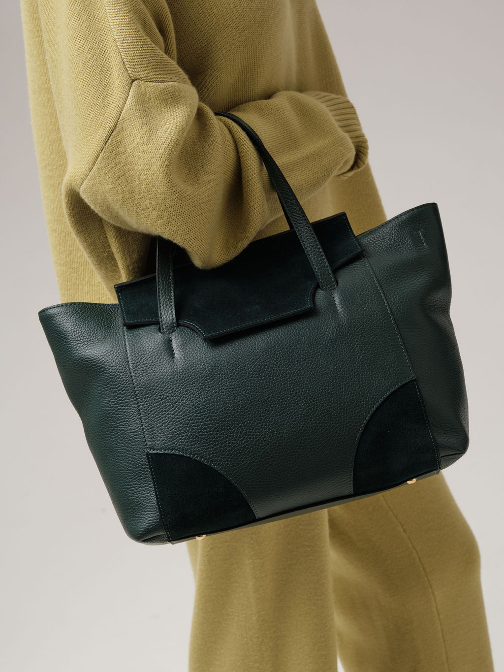 Кожаная сумка Deboro 30274 темно-зеленый