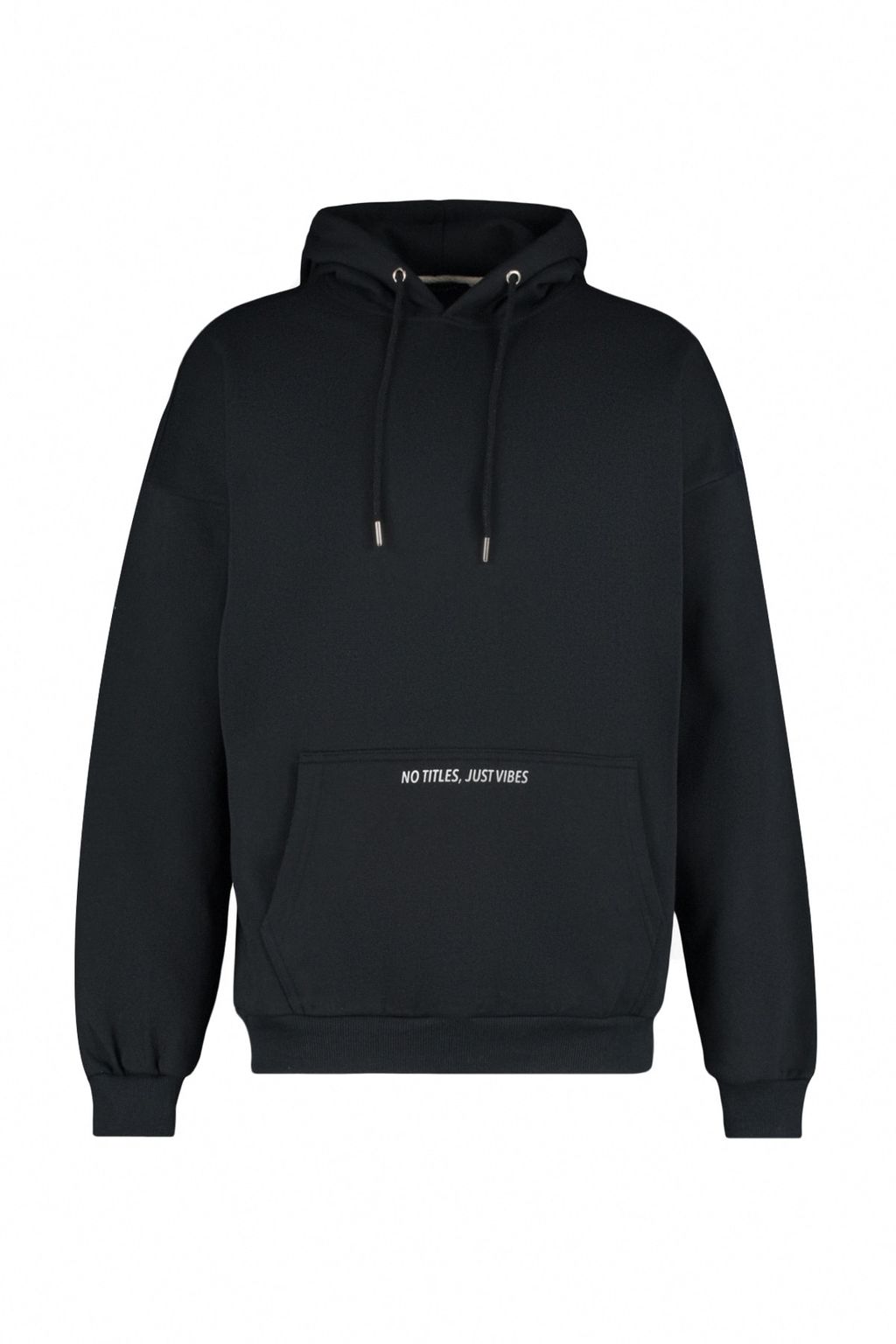 Siyah Oversize/Genis Kesim Fit Kapusonlu Yaz? Bask?l? Sweatshirt TMNAW23SW00015 - Trendyolmilla фото 8