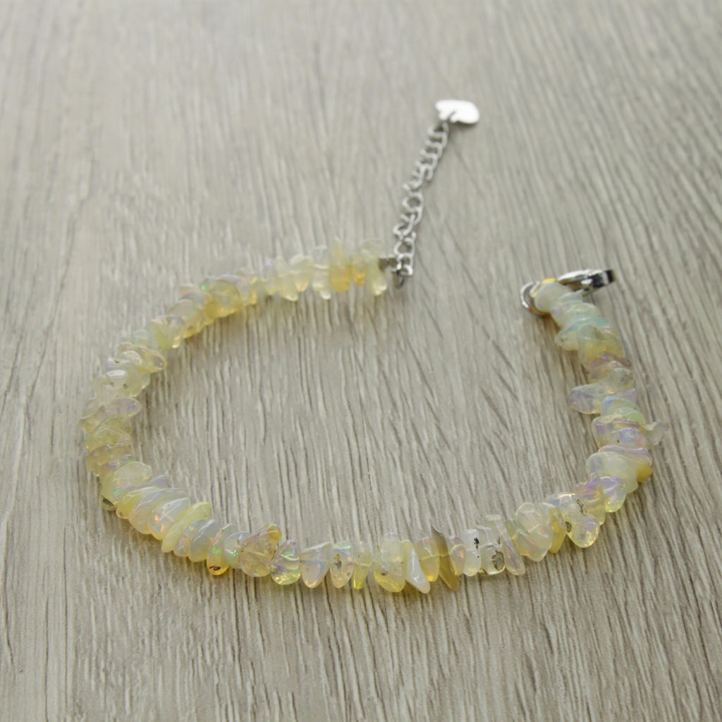 Опал (Перу) желтый браслет из гальки 7мм, длина 17см,,,22см - Agat77 фото 2