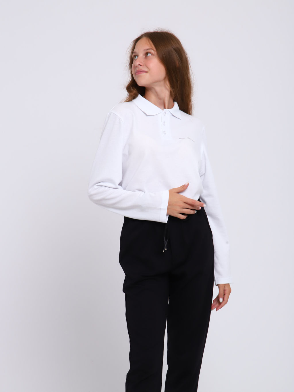 Ладошки / Рубашка-поло Василий белый  фото 9