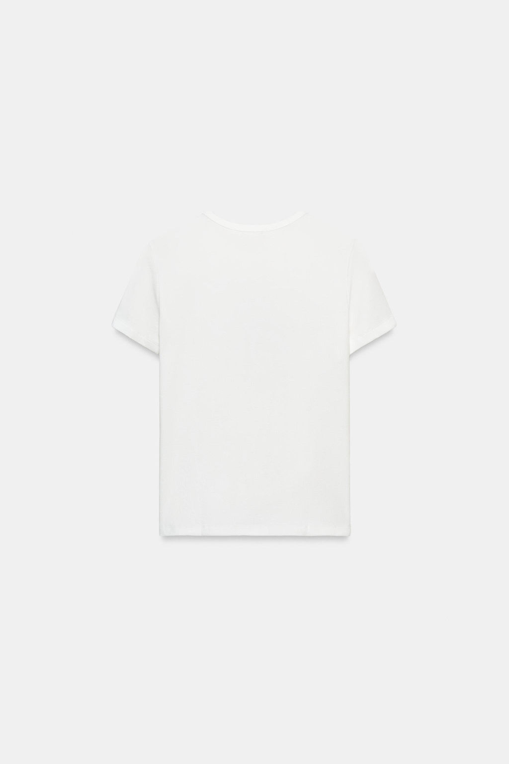CAMISETA MANGA CORTA TEXTO / Blanco - Zara фото 4