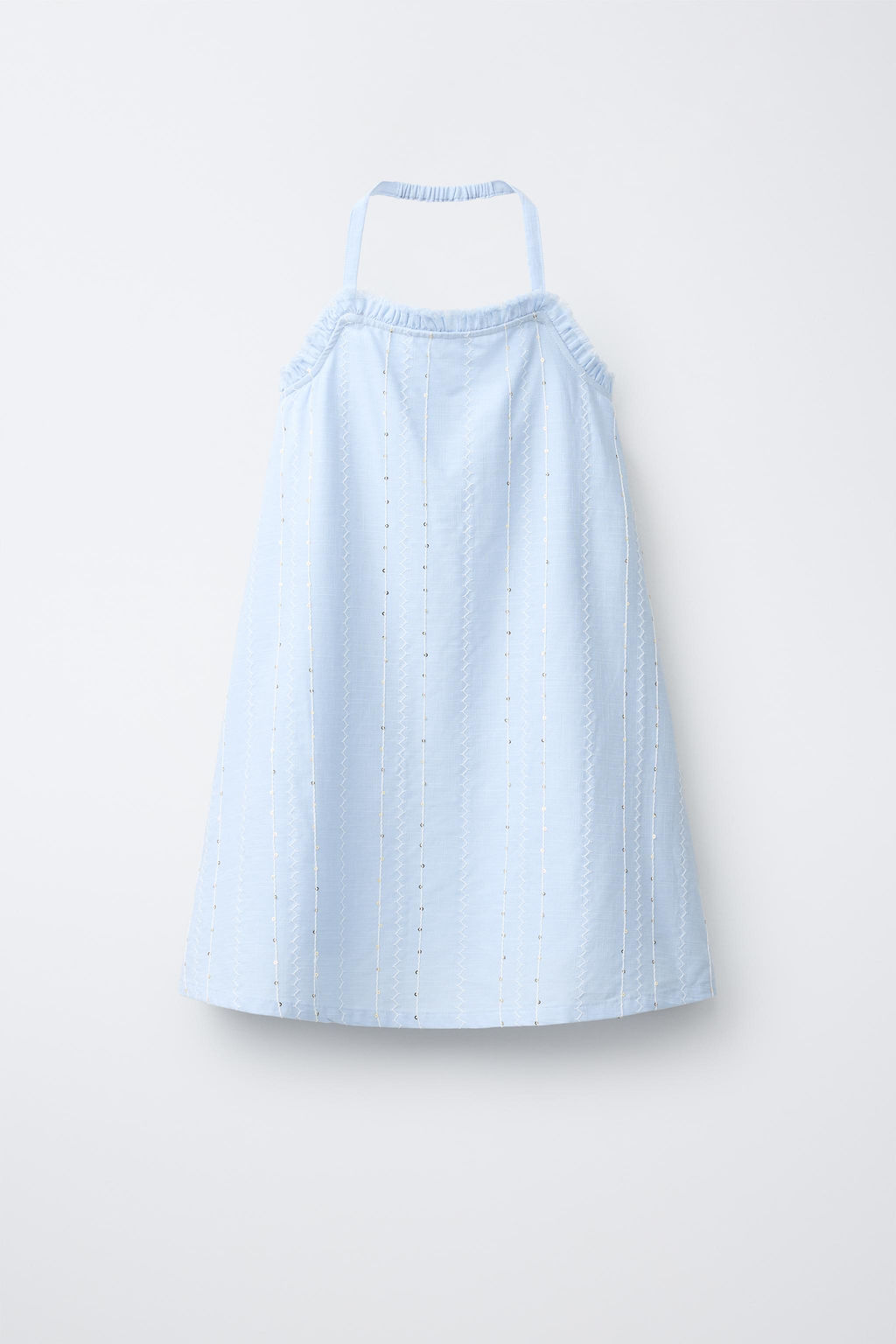 VESTIDO BORDADO LENTEJUELAS / Celeste - Zara фото 2