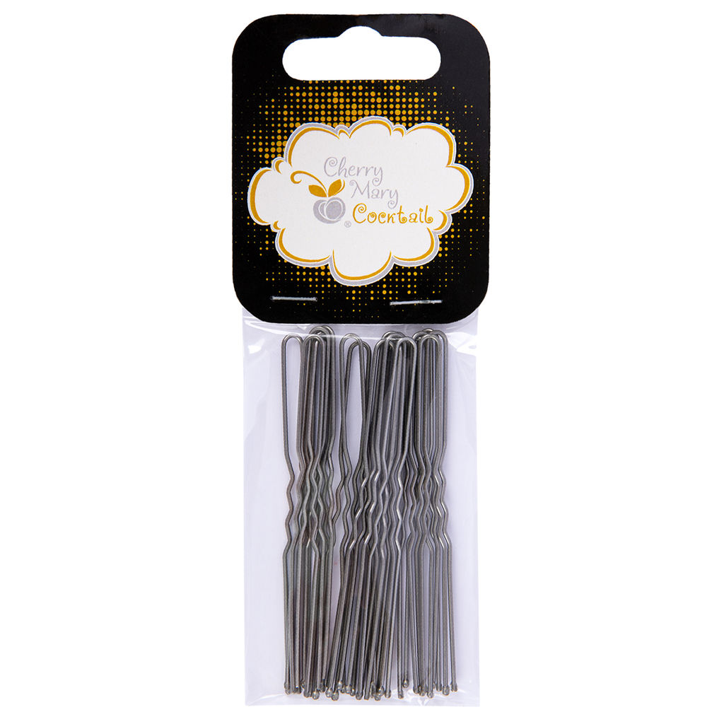 CHERRY MARY VZ07031 Набор шпилек для волос 7.5 см 5 х 20 шт №04 под никель
