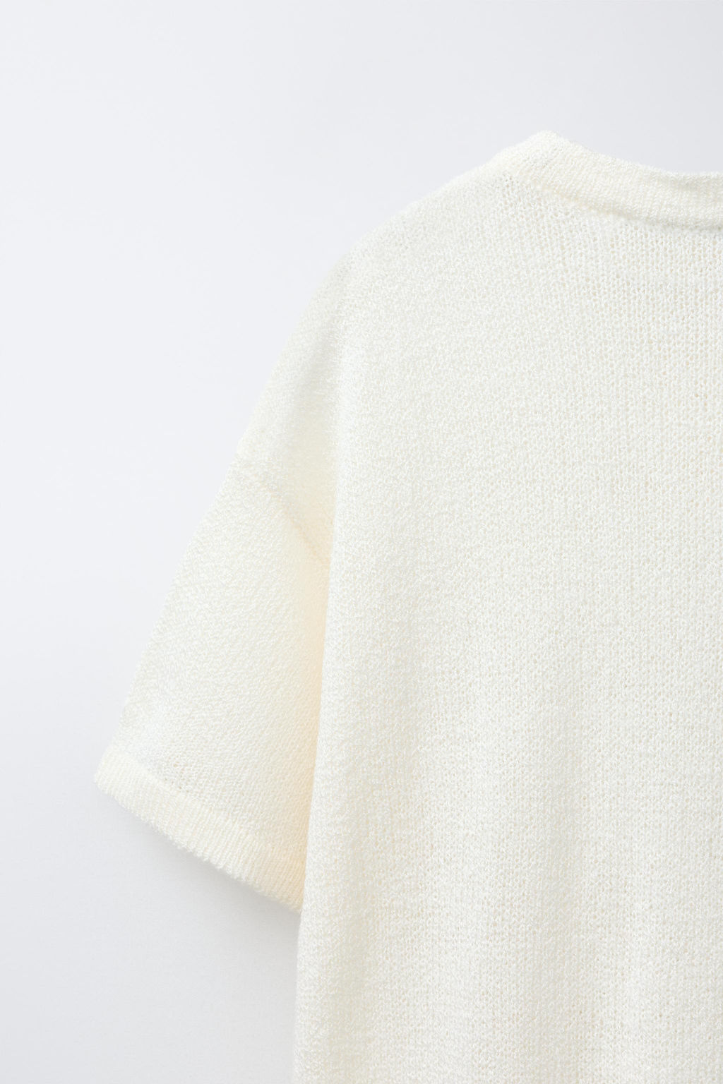 CAMISETA PUNTO R?STICA / Crudo medio - Zara фото 4