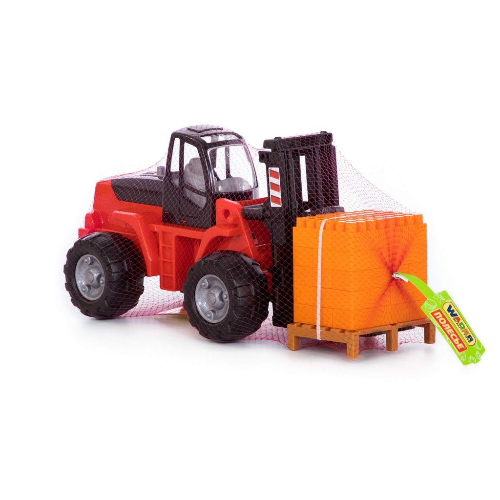 Автокар + конструктор Супер-Микс - 30 элементов на поддоне (в сеточке) - Полесье фото 6