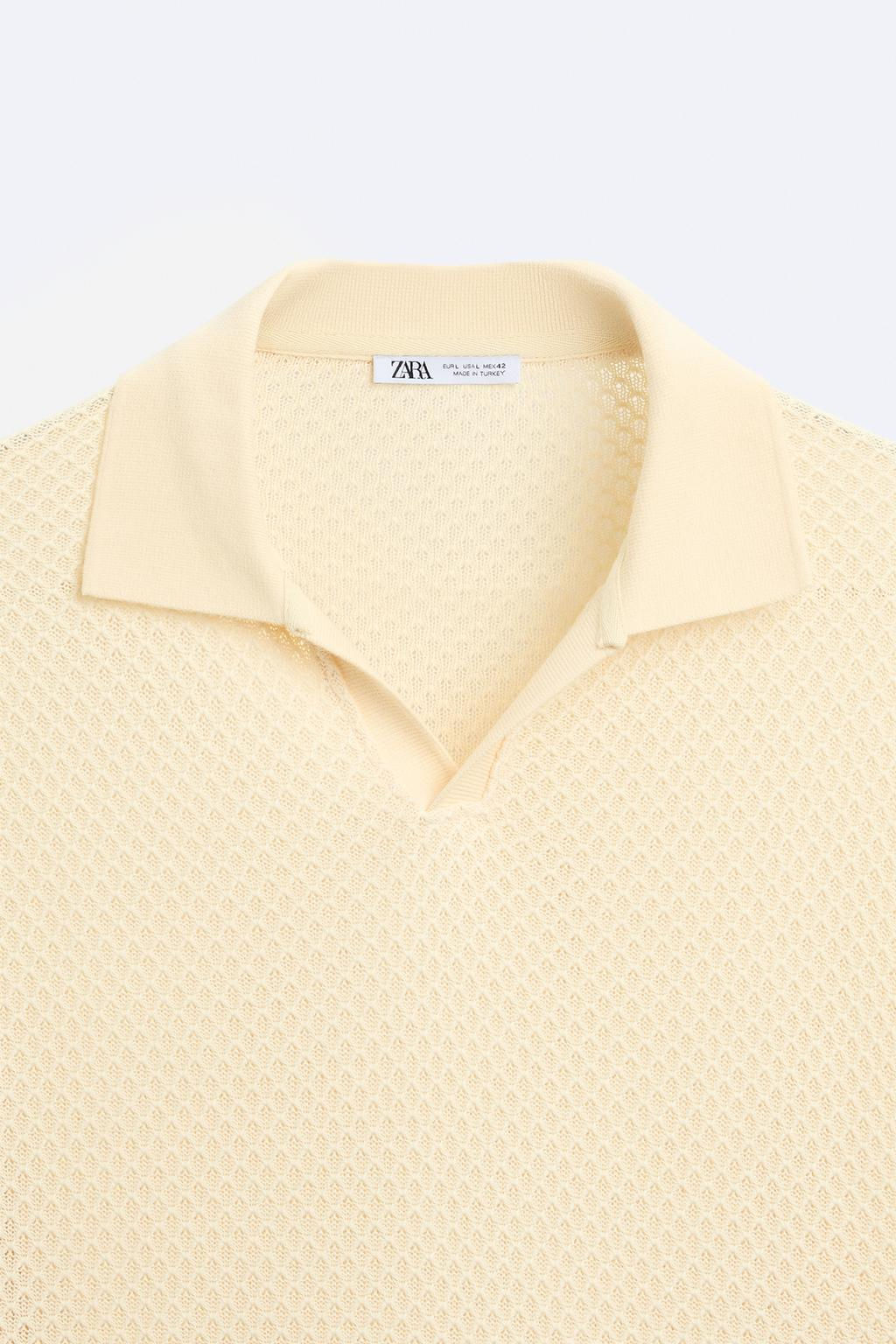 TEXTURED POLO SHIRT - Zara фото 24