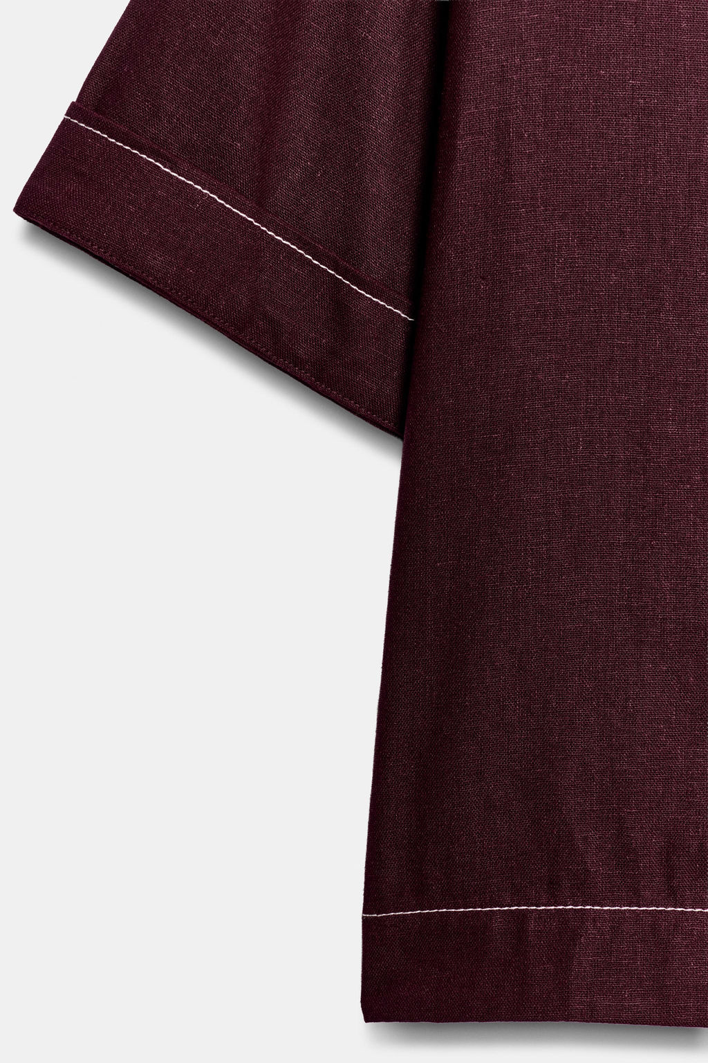 CUERPO VIVOS CONTRASTE CON LINO / Burgundy - Zara фото 9