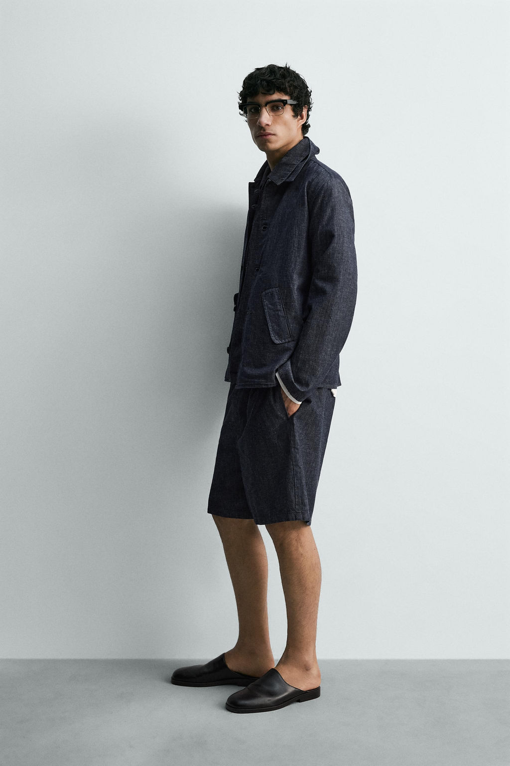SOBRECAMISA DENIM RELAXED FIT / Azul / ?ndigo - Zara фото 4