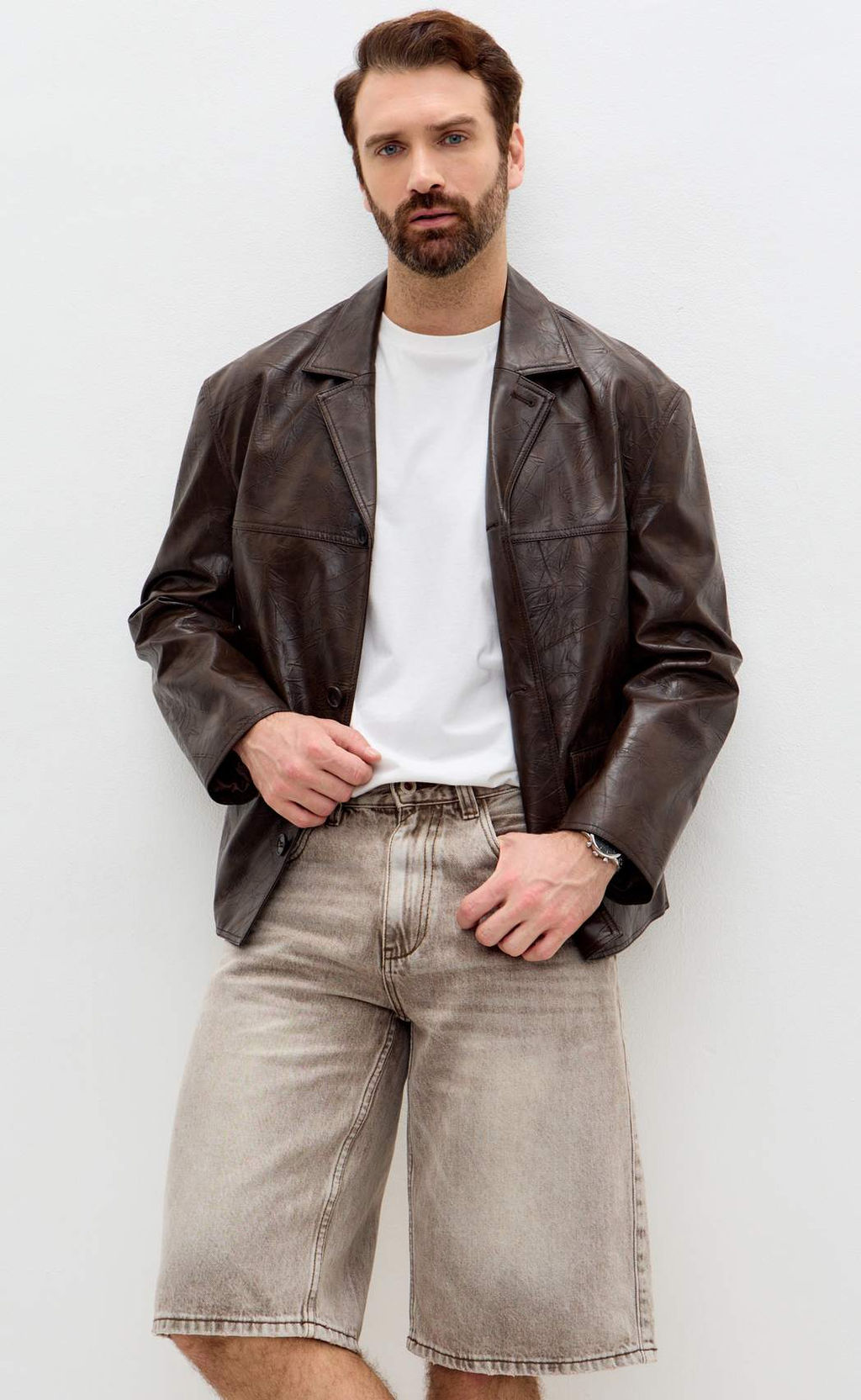 Шорты F611-0951 grey-brown - Fine joyce фото 10