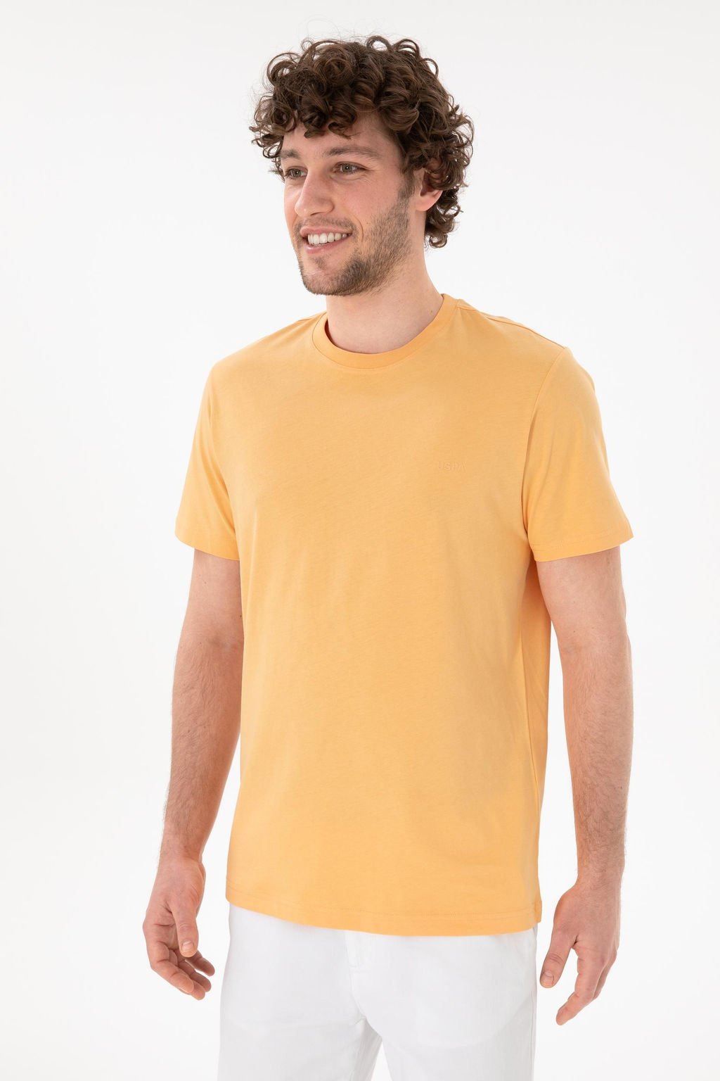 Erkek Regular Fit Bisiklet Yaka Turuncu Basic Ti__rt Sepette S_rpriz _ndirim - U.s. polo assn фото 2