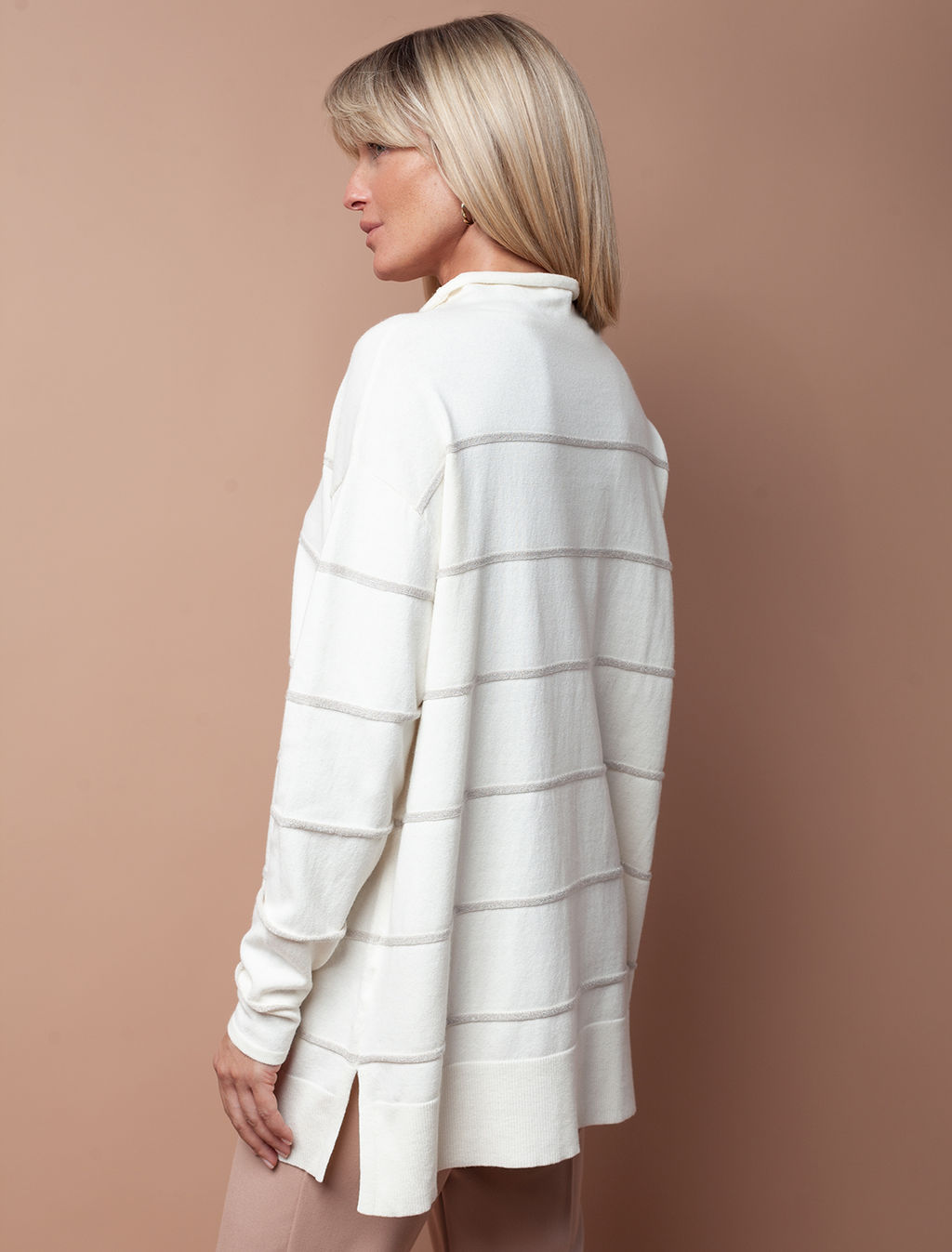 VILATTE / Джемпер тонкой вязки с мягким люрексом  фото 4