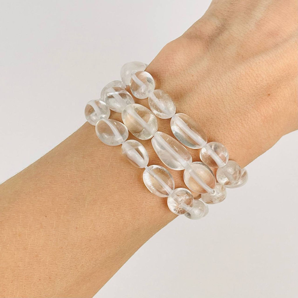 Бусины для украшений из Горного Хрусталя (галтовка) 39 см