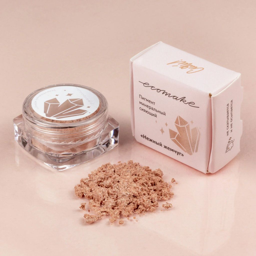 Сияющие тени для век, минеральные Нежный жемчуг - Ecomake фото 2