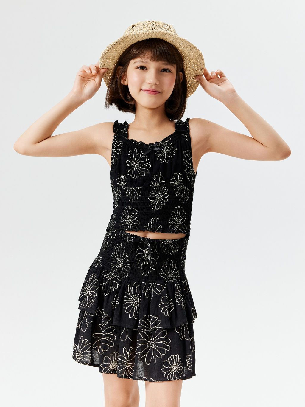 ACOOLA / Блузка детская для девочек Meze_bl черный принт