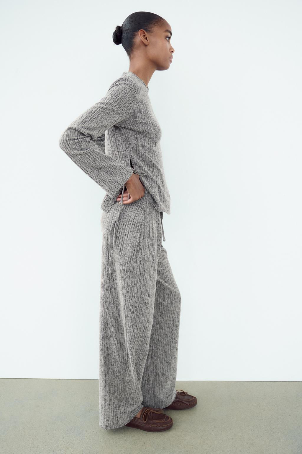 TEXTURED TOP WITH BOW - Zara фото 10