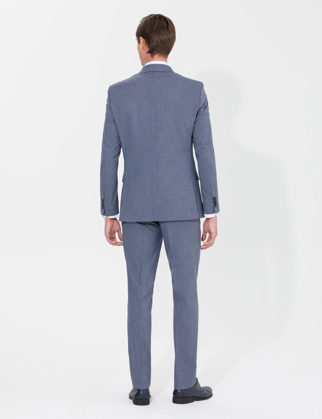 Lacivert Slim Fit Tak_m Elbise - Cacharel фото 4