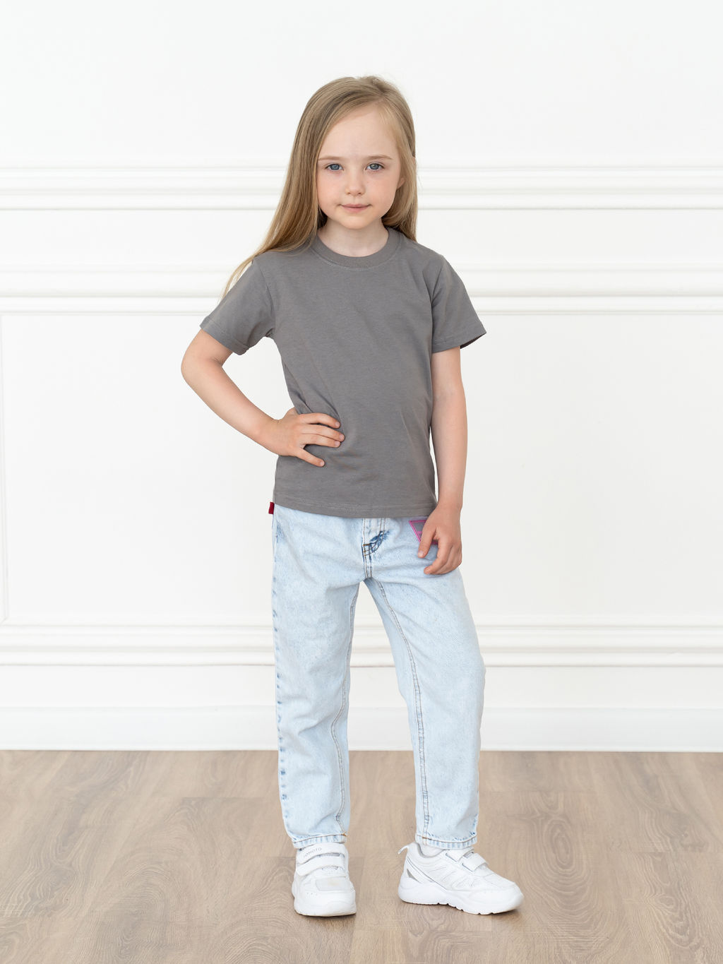 Футболка детская серая