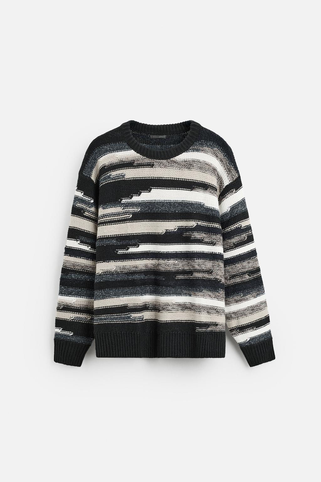 GEOMETRIC JACQUARD SWEATER - Zara фото 7