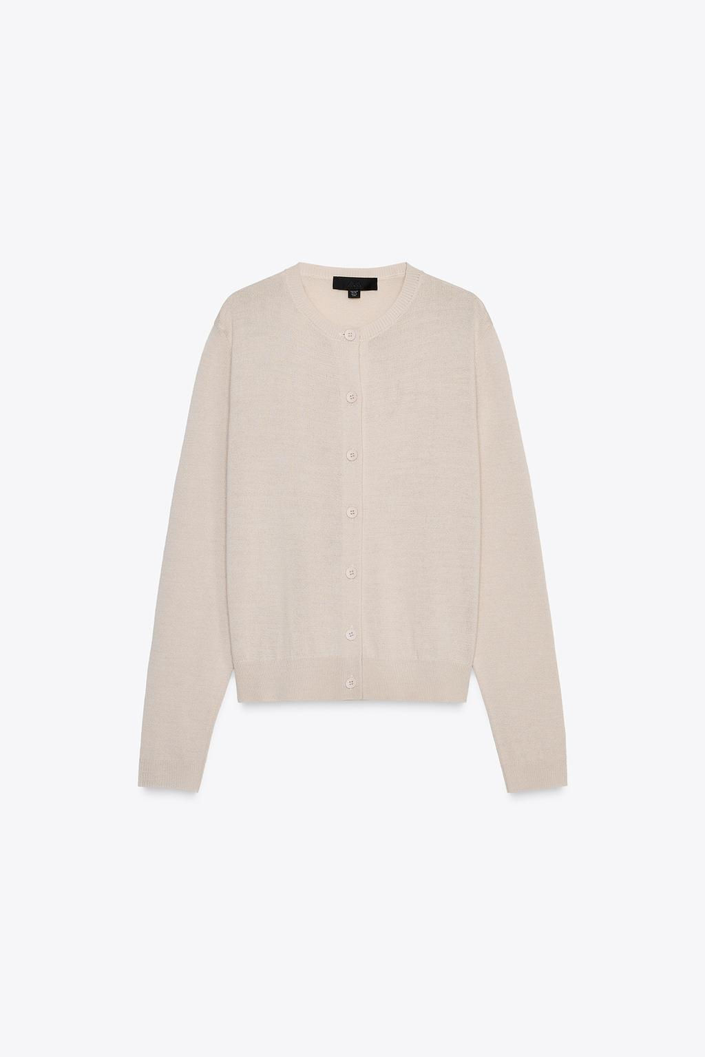 PLAIN KNIT WOOL CARDIGAN - Zara фото 8
