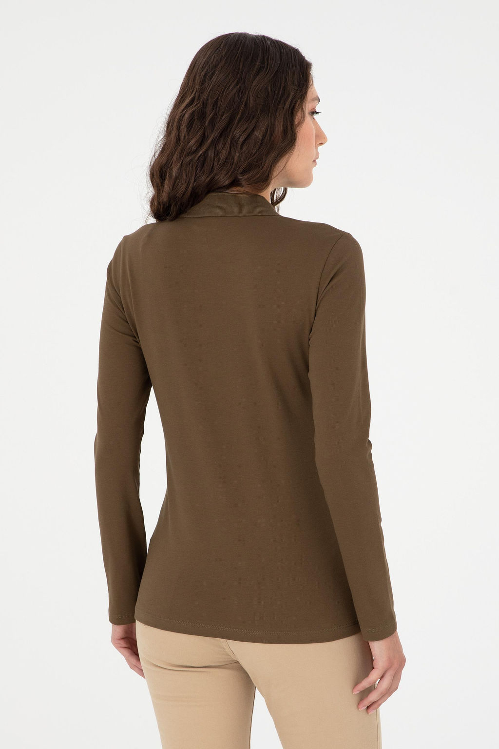 Женский базовый свитшот цвета хаки Неожиданная скидка в корзине - U.s. polo assn фото 5