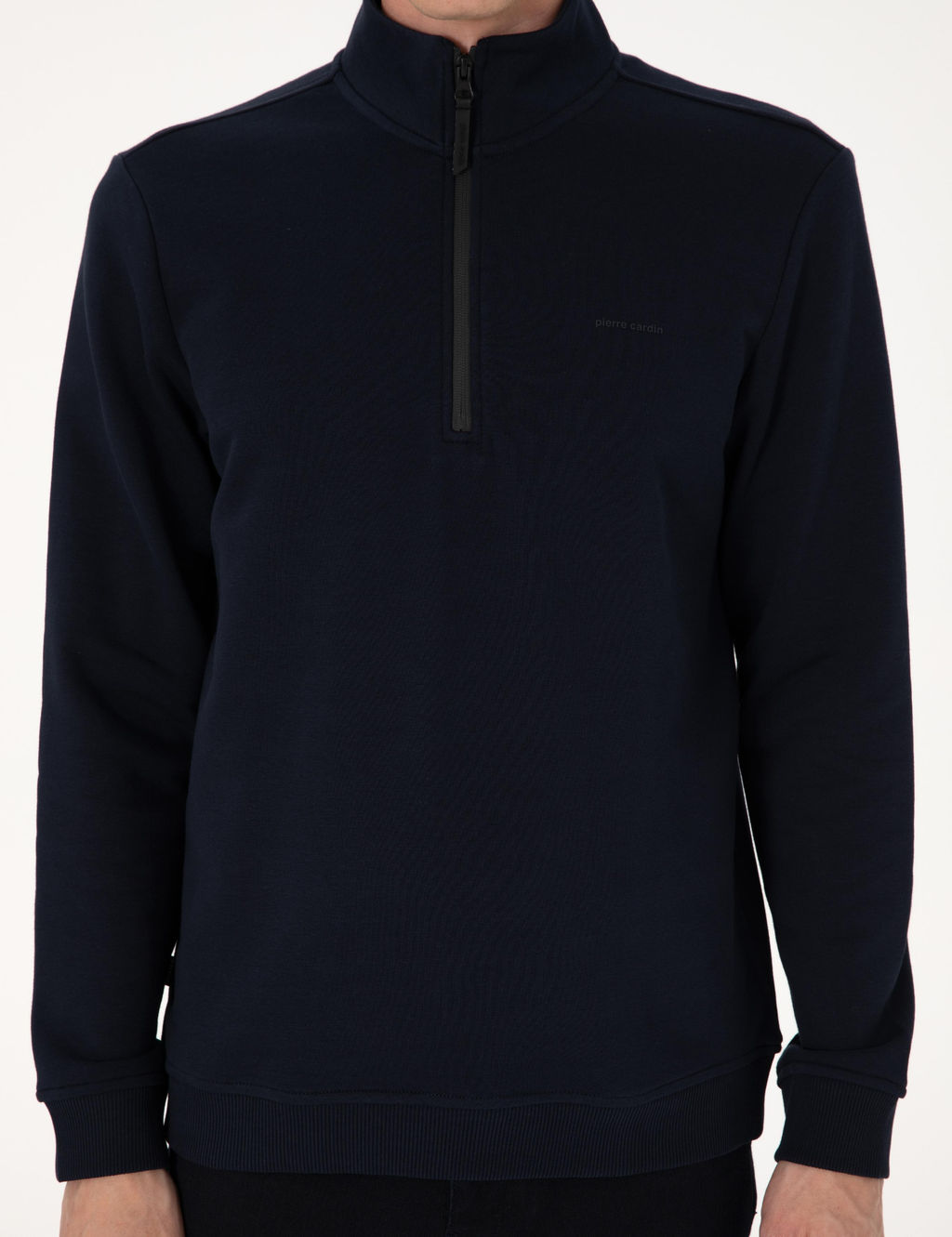 Lacivert 3 _plik Regular Fit Fermuarl_ Dik Yaka Basic Sweatshirt - Pierre cardin фото 6